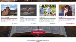 El Bethel UMC Homepage Example 2