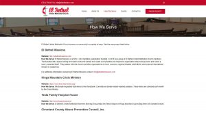 El Bethel UMC How We Serve Page Example